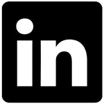 LinkedIn logo zwart